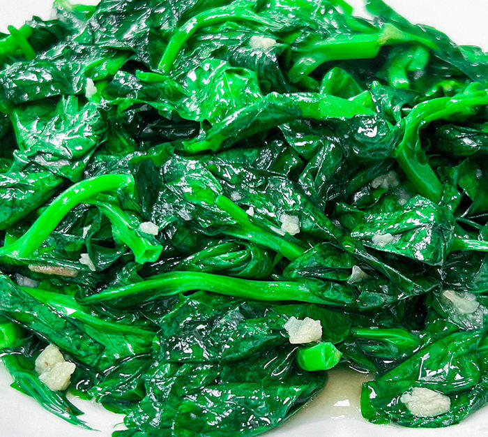 Pea-Tip with Garlic Sauce