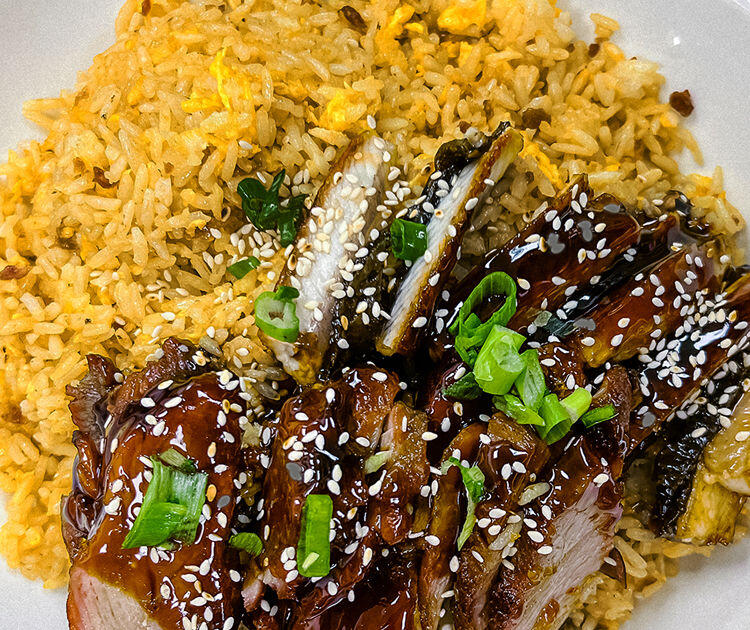 BBQ Pork & Smoked Eel Over Fried Rice